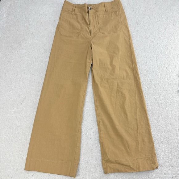 Anthropologie Pants - Maeve Colette Wide Leg Cropped Pants Camel Twill 31 Tall Anthropologie $128
